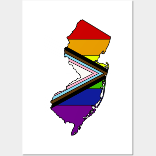 Progress pride flag - New Jersey Posters and Art